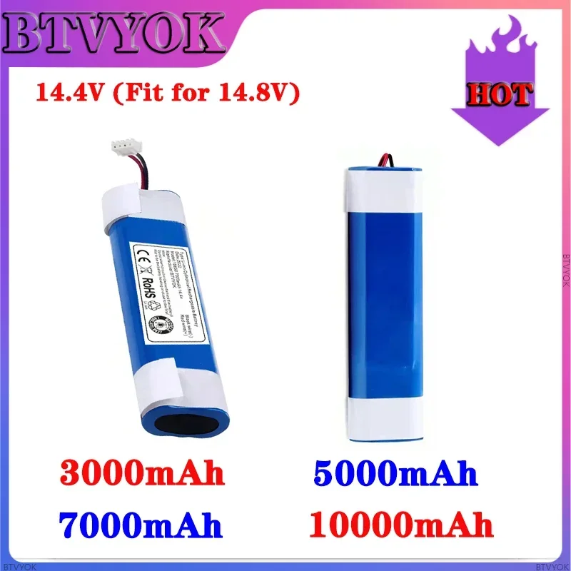 

14.4V 10000mAh Robot Vacuum Cleaner Battery Pack for Ecovacs Deebot DJ35, DJ36, DK35, DK36, DK520, DN520, DN55