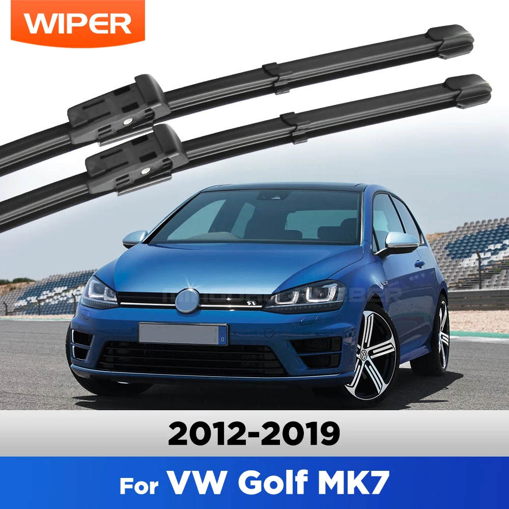 

For VW Golf MK 7 2012 - 2019 Wiper LHD Front Wiper Blades Windshield Windscreen Clean Window Car Rain Brushes 26"+18"