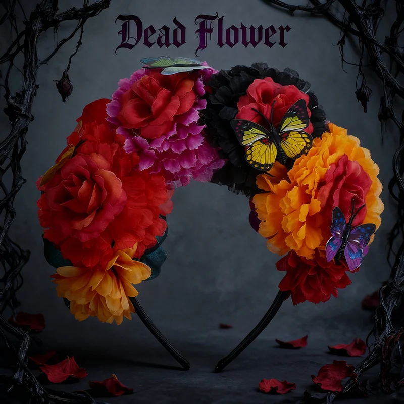 

Artificial Flower Headband Crown Mini Crowns Arrangements Mexican Flowers Hair Accessories Festive Day Dead Cosplay Parties Long