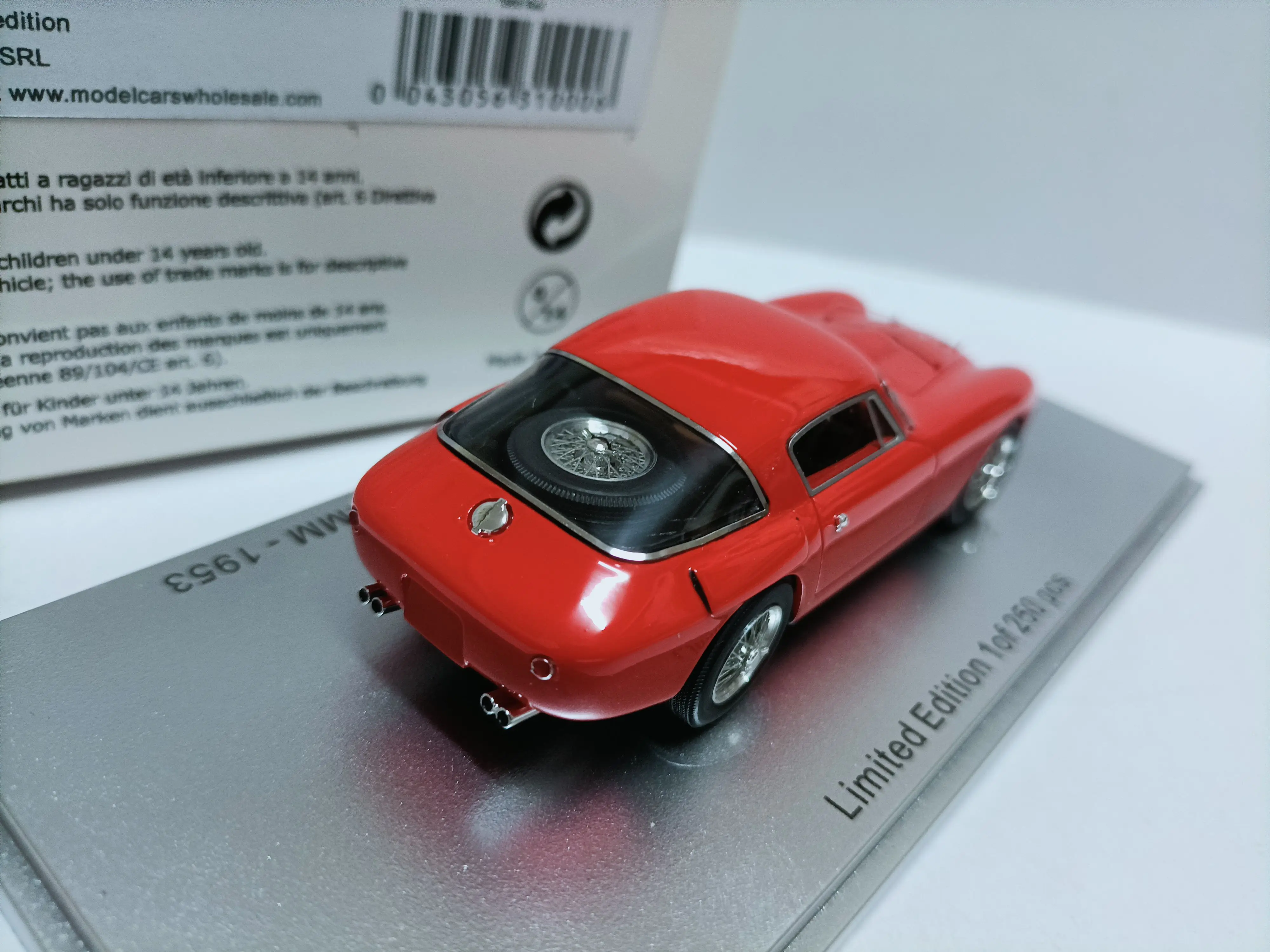 Kess 1:43 250mm berlimetta 1953 vermelho vintage carro simulação edição limitada resina metal estático modelo de carro brinquedo presente