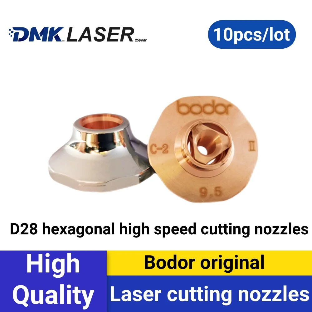10pcs/lot Bodor original laser high speed laser cutting nozzles D28 M11 Hexagonal cutter nozzles for BODOR laser cutting machin