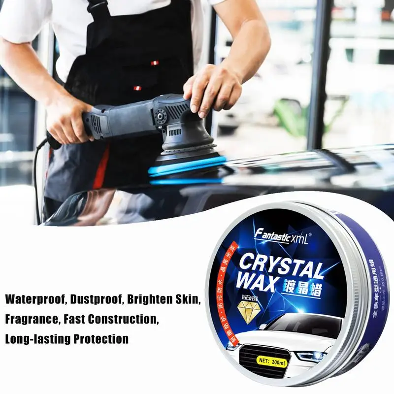 Auto Polish 200ml Car Wax Crystal Plating Set Covering Paint Surface Coating Formula Hard Glossy Wax Layer Waterproof Film