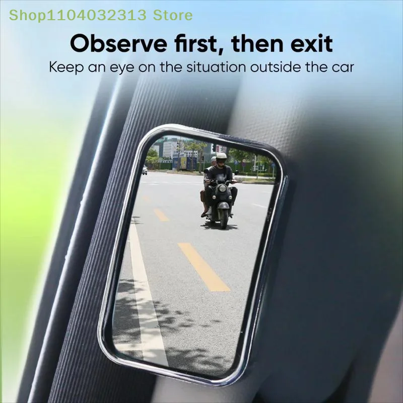 petite2 Pcs 360° Swivel Car Blind Spot Mirror HD Wide Angle Adjustable Rear View Mirror for Reverse Parking Helpaccessories