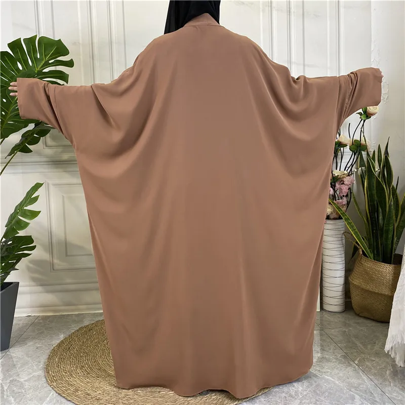 2025 Ramadan Eid Abaya Women Muslim Hijab Dress Dubai Jilbab Dresses Kaftan Abayas Islam Clothing Solid Robe Femme Musulmane