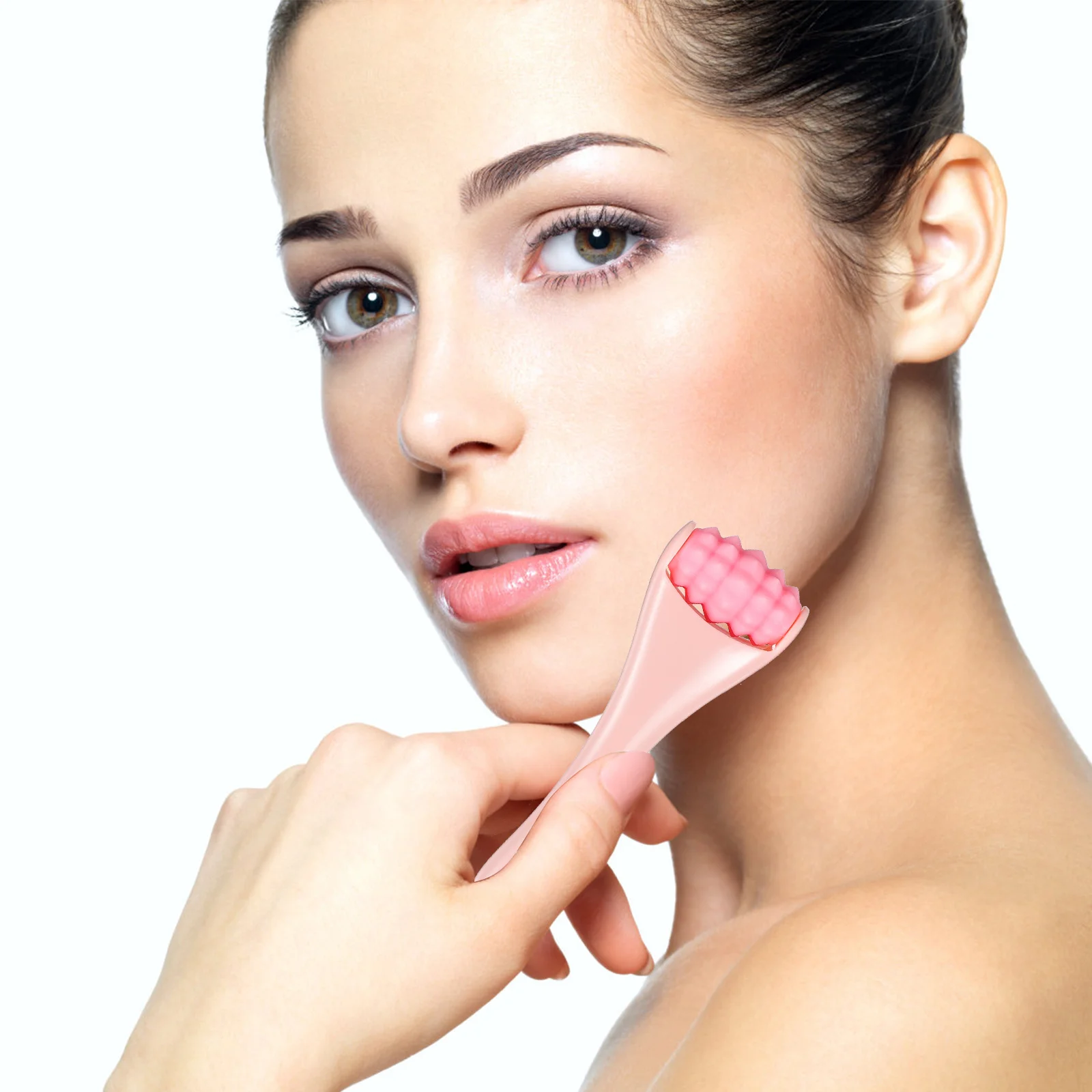 Rodillo para la piel de los ojos, herramienta portátil de masaje Facial para el cuidado Facial, dispositivo de belleza ligero, función de importación de esencia, 1 ud.