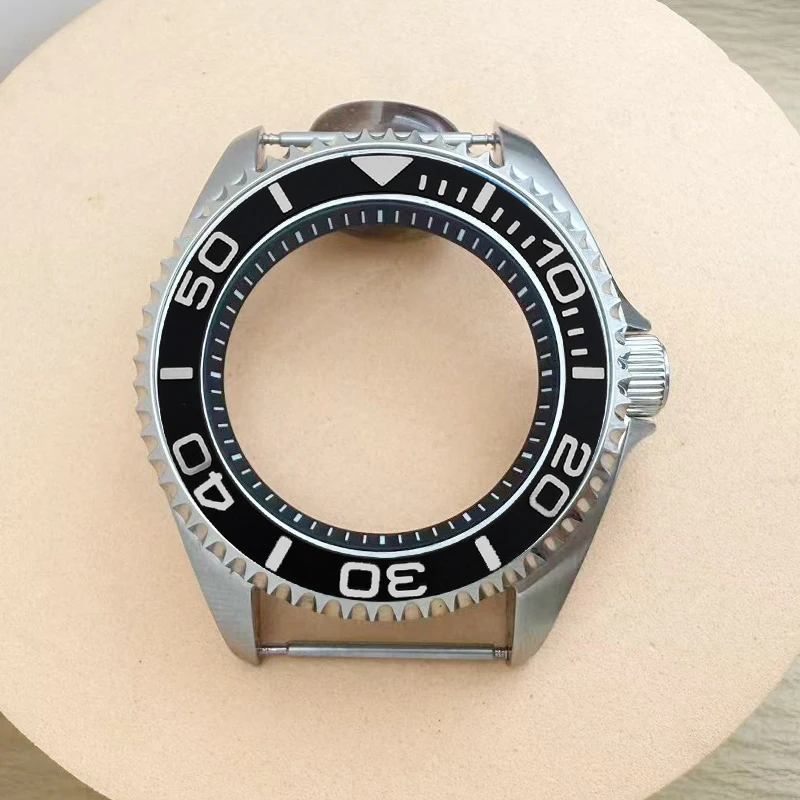 

42mm NH35 Watch Case Bilayer Dome Sapphire Glass Fits NH36 4R 6R 7S Movement 28.5mm Dial With Bezel Insert Men Watch Cases Refit