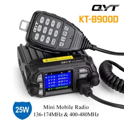 วิทยุมือถือขนาดเล็ก KT-8900D qyt Dual Band 136-174MHz & 400-480MHz 25W สถานีรับส่ง KT8900