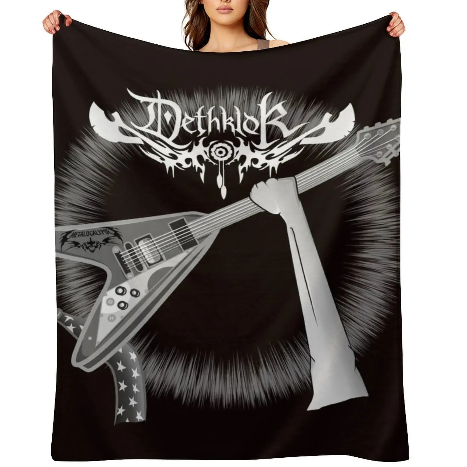 

Metalocalypse Dethklok Throw Blanket Warm anime Bed Fashionable Single Blankets