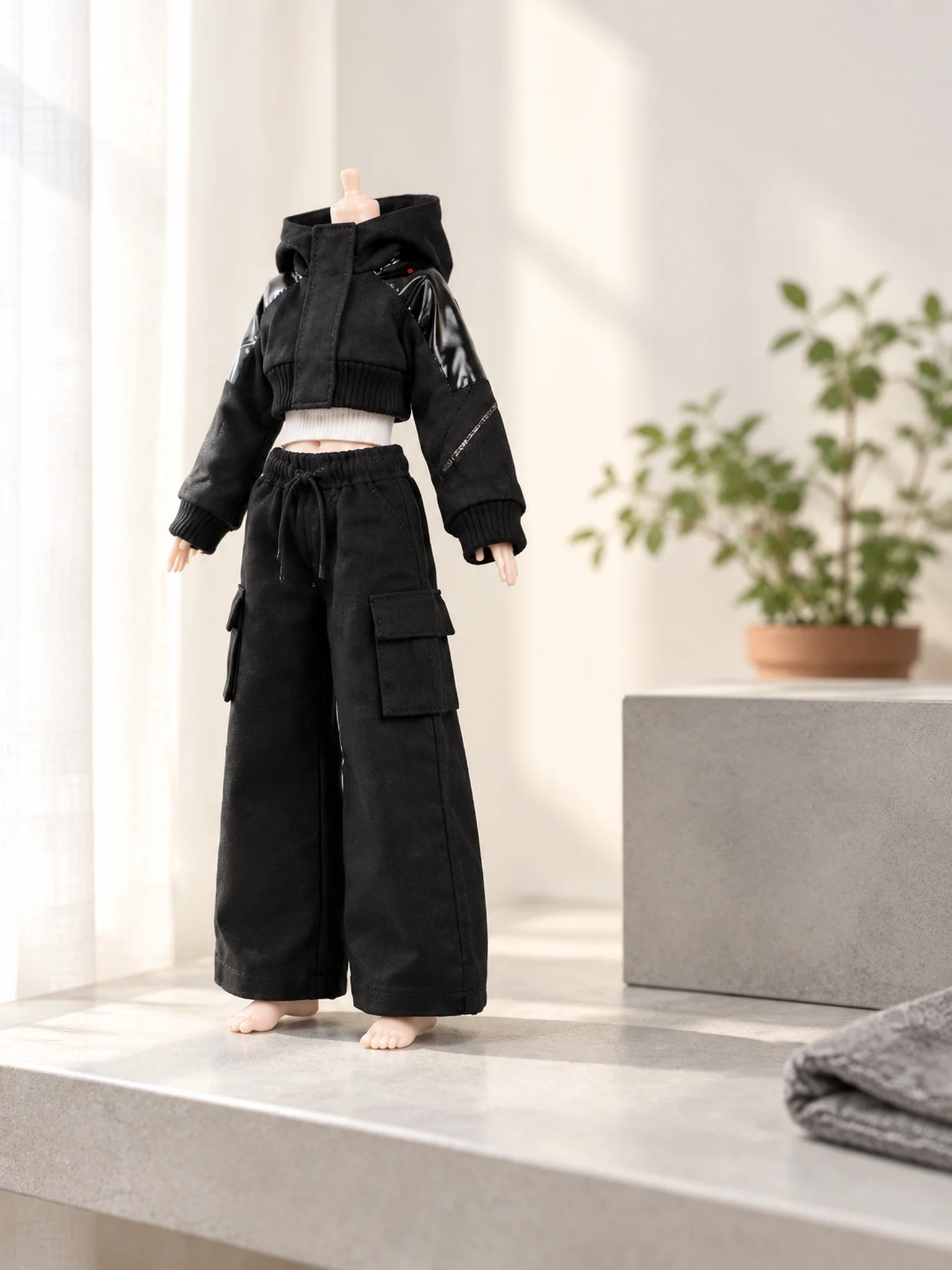 Doll Clothes 1/12 Scale Figures 112 Ratio 12 Points BJD Ah Si 2 Fairy Body D Male Female Functional Warrior Short Jacket