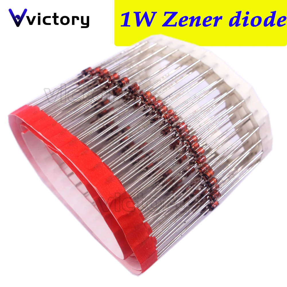 100pcs 1W Zener diode DO-35 1N4749A 24V 1N4748A 22V 1N4747A 20V 1N4746A 18V 1N4745A 16V 1N4744A 15V 1N4743A 13V 1N4741A 11V