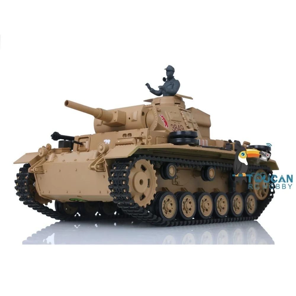 米国販売 2.4G ヘンロン 1/16スケール 7.0 プラスチック製 ドイツ軍 パンツァー3号戦車 H RTR RC戦車モデル 3849