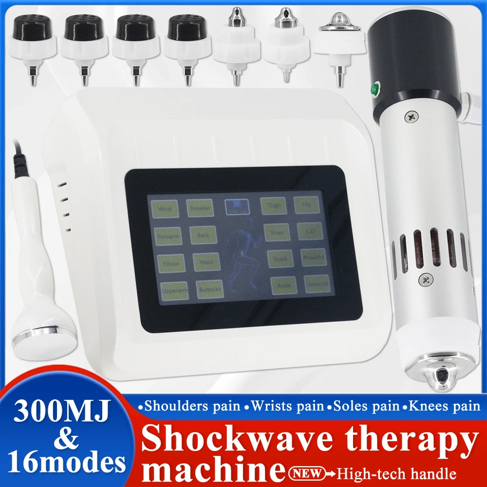 Newest Shockwave Ultrasonic Therapy Machine 300MJ For ED Treatment Relieve Ankle Pain Massage Professional Shock Wave Massager