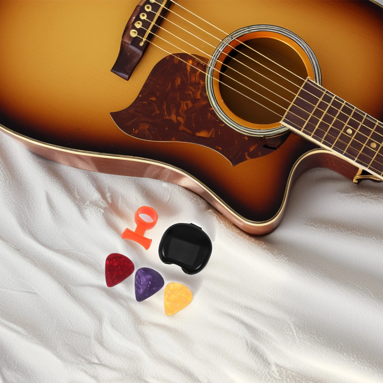 

Guitar Pick Custom Holder Electric Grips Finger Thumb Protector Picks Silica Gel Ergonomic Brass