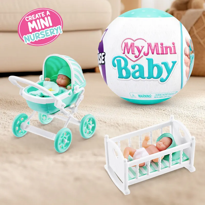 Zuru  My Mini Baby Blind Box Surprise Mini Doll Stroller Set Realistic Reborn Baby Doll Pretend Play Toy For Girls Gift view 3