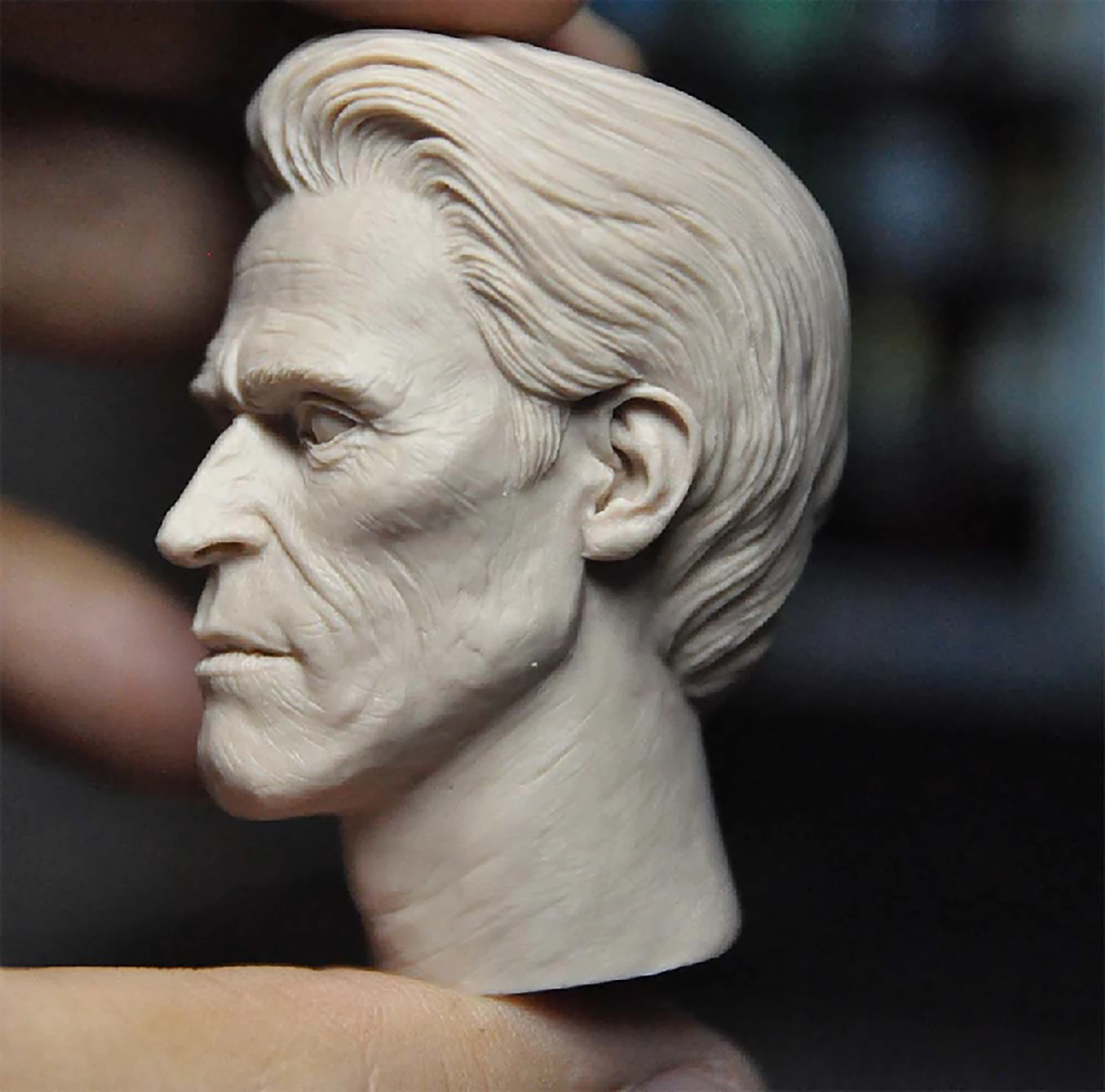 1/6 Scale Unpainted Willem Dafoe Norman Osborn หัวแกะสลัก Sculpt ของเล่น