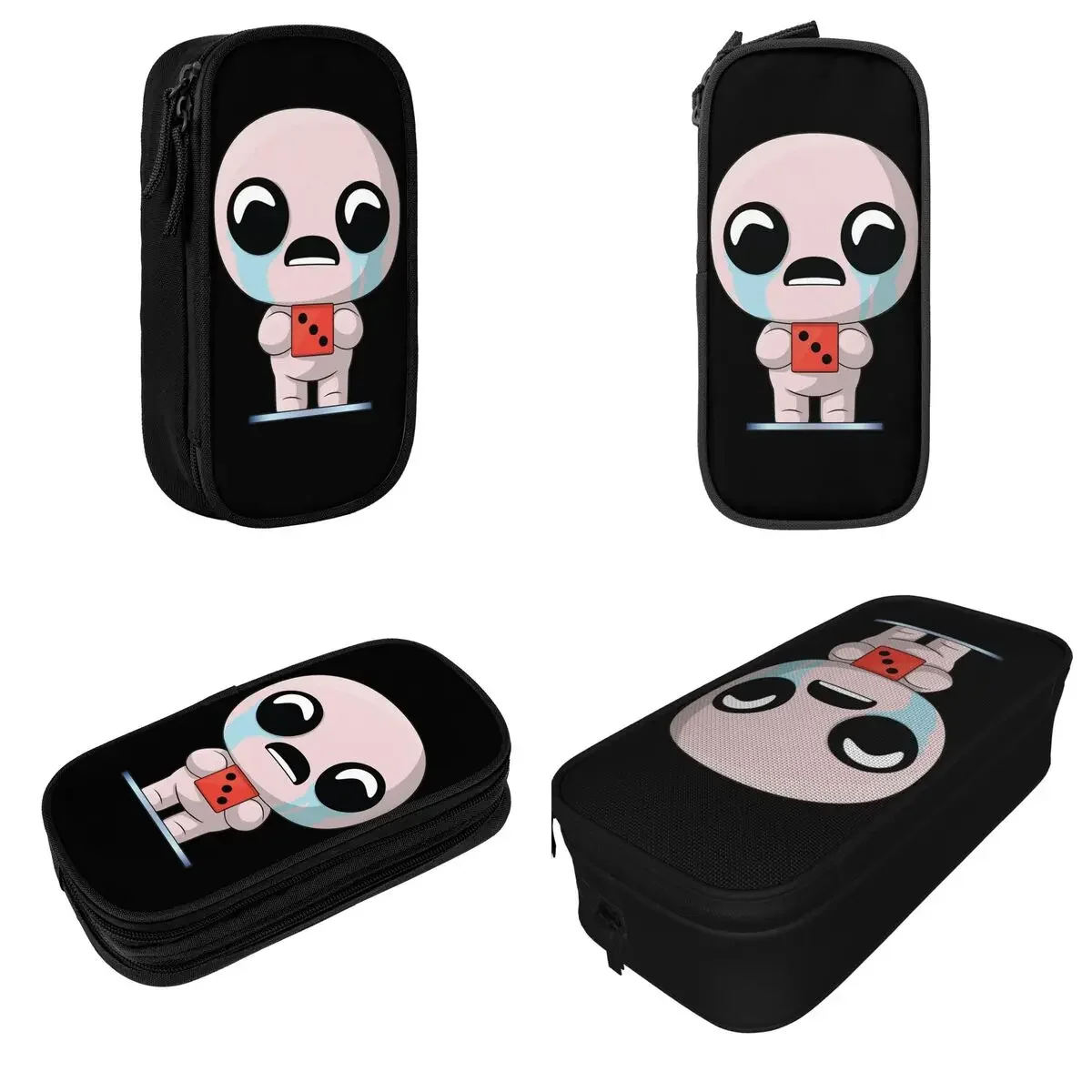 The Binding Of Isaac Blue Pencil Cases Pen Box Bags Kids Big Capacity Office Zipper Pencil Pouch