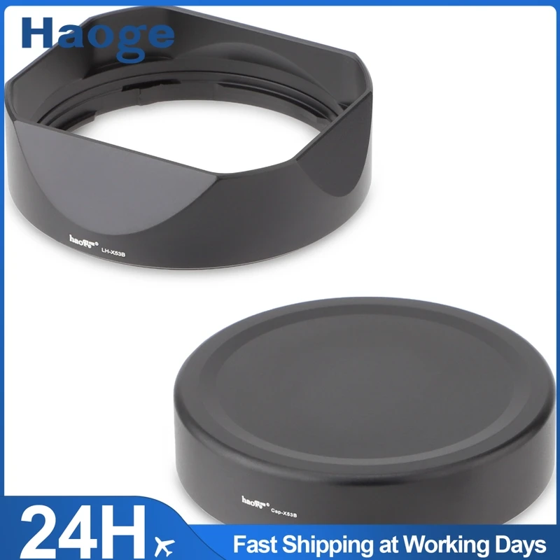 Haoge LH-X53B Square Metal Lens Hood for Fujifilm Fujinon XF 35mm F1.4 R Lens