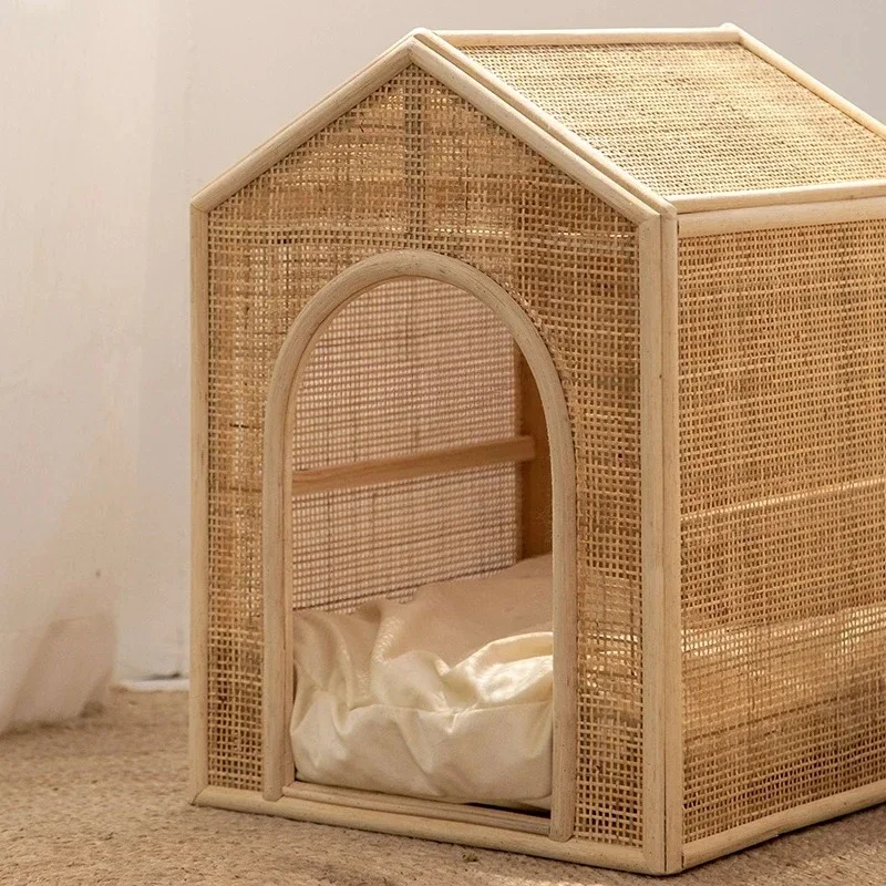

Rattan cat litter summer ventilated pet litter four seasons universal cat puppy house