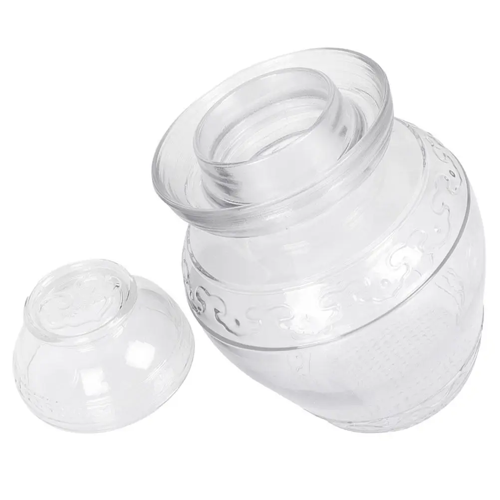 Food Grade Glass Pickle Jar Excellent Seal Preserves Freshness Ideal for Pickling Fermenting Jam Cereal Candies Household