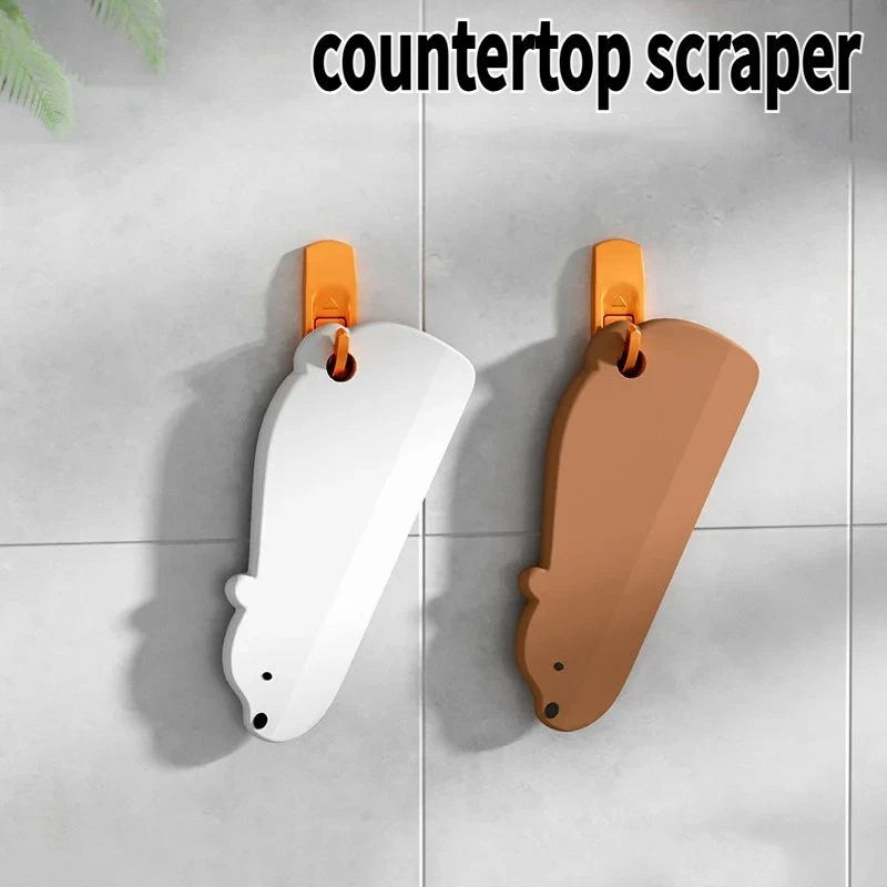 Silicone Countertop Scraper Water Scraper Glass Cleaning Artifact Bathroom Scraper Toilet Tea Tray Water Pusher