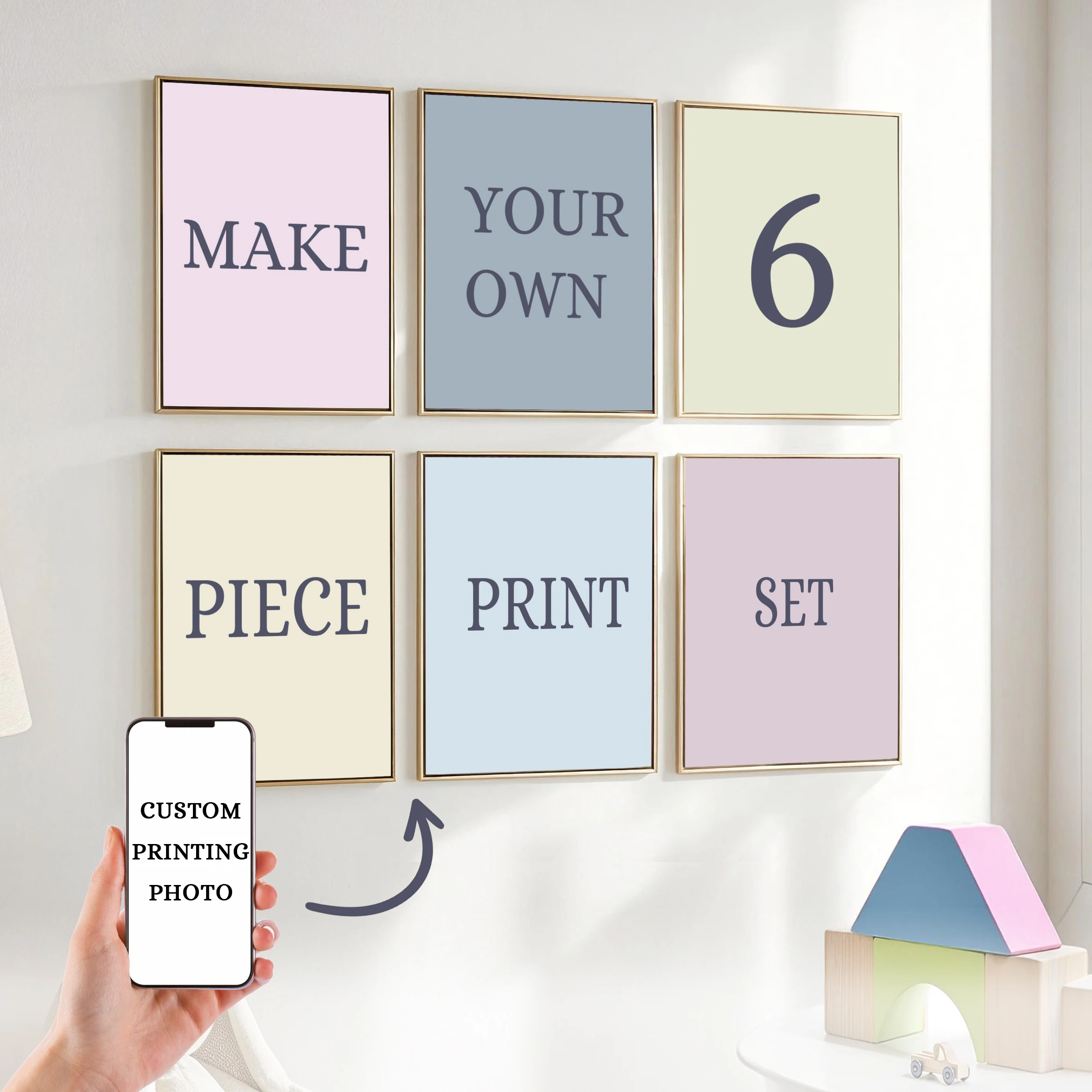 6 Stück/Set individueller Leinwanddruck, personalisiertes Foto, geeignet für Familienleben, Haustiere, Landschaft, Paar, Hochzeiten, Heimdekoration, Poster, Geschenke