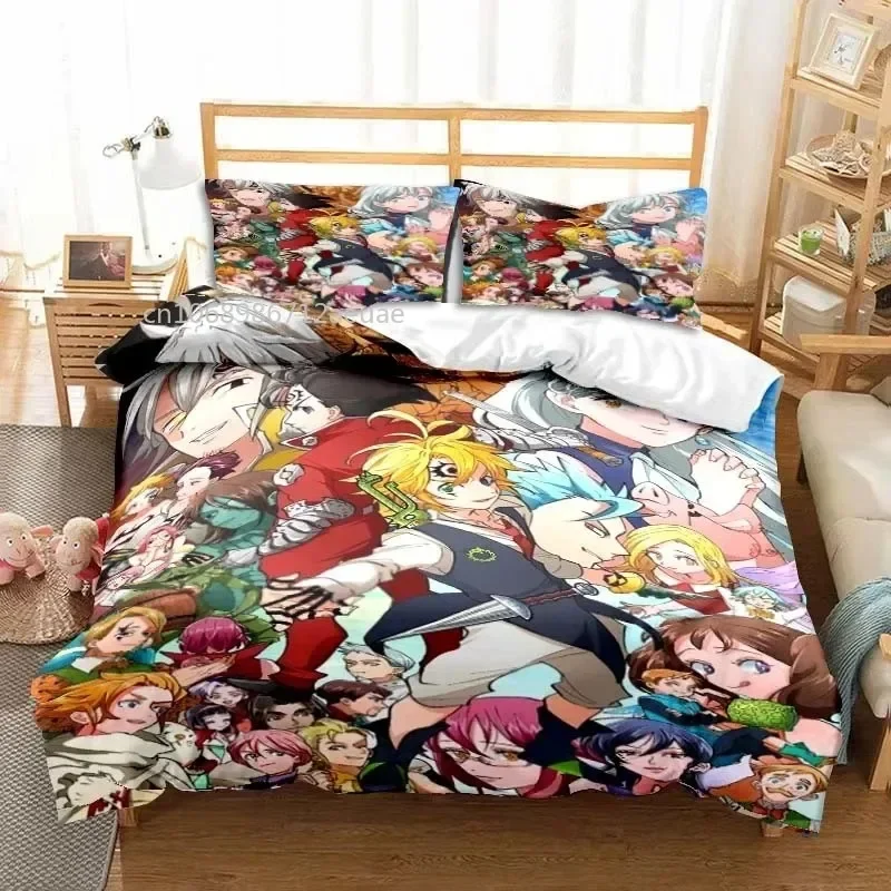 

3D Anime The Seven Deadly Sins All Season Twin Bedding Set Comforter Set Bed Duvet Cover Double King Comforter Cover