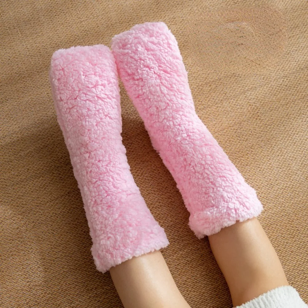 

Soft Plush Thick Thermal Socks Anti Slip Fur Thickened Floor Socks Fluffy Fleece Fleece Sock Women Indoor