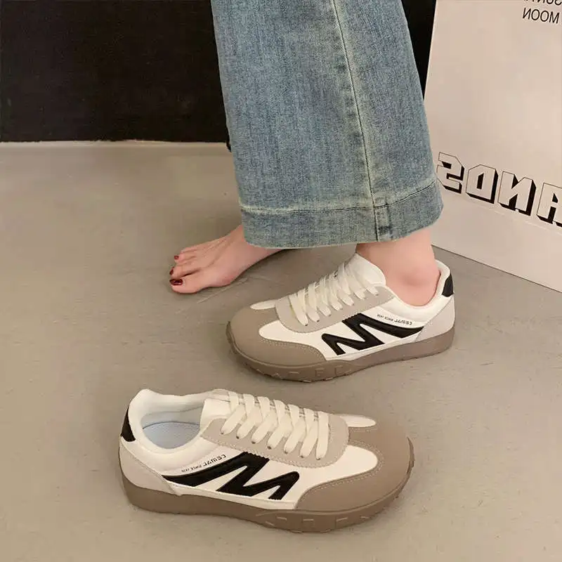 

Flat Bot De Xin oes Casual Spor Versatile White Sneakers Women's New 2025 Autumn Season Faionable Board oes