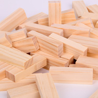 Wooden domino game for children and adults, a special puzzle game with 54 blocks for stacking and playing