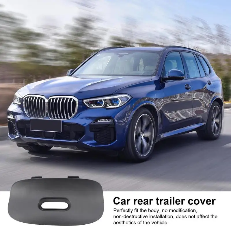 Rear Bumper Trailer Covers Accessories Bumper Cover Car Rear Bumper Tow Hook Cover Rear Bumper Cover Flap For BMW X5 E53