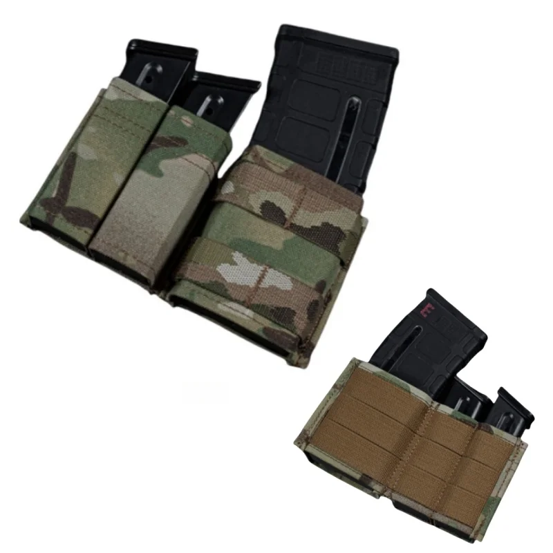 

Elastic Triple Mag Carrier | MOLLE-Mounted 3-Slot Holder | Outdoor Quick-Access Pouch