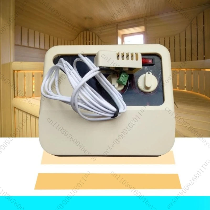 Sauna Furnace External Controller 3-15KW Dry Steamer Controller, Control Switch Panel with Temperature Control Probe Cable