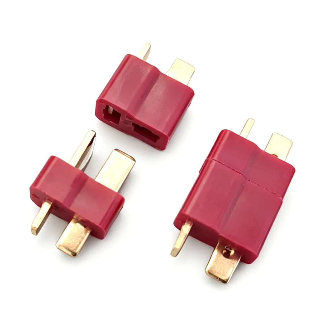 T Plug Male Female Deans Connector 50A Gold Plated Anti Reverse For RC LiPo Battery FPV Racing Drone Quadcopter Car Boat