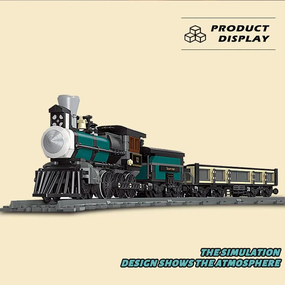 Creator Expert técnico TH 10, modelo de tren de vapor, bloques de construcción, montaje de ferrocarril, 59001, juguetes para niños de alta tecnología, regalo, 560 Uds.