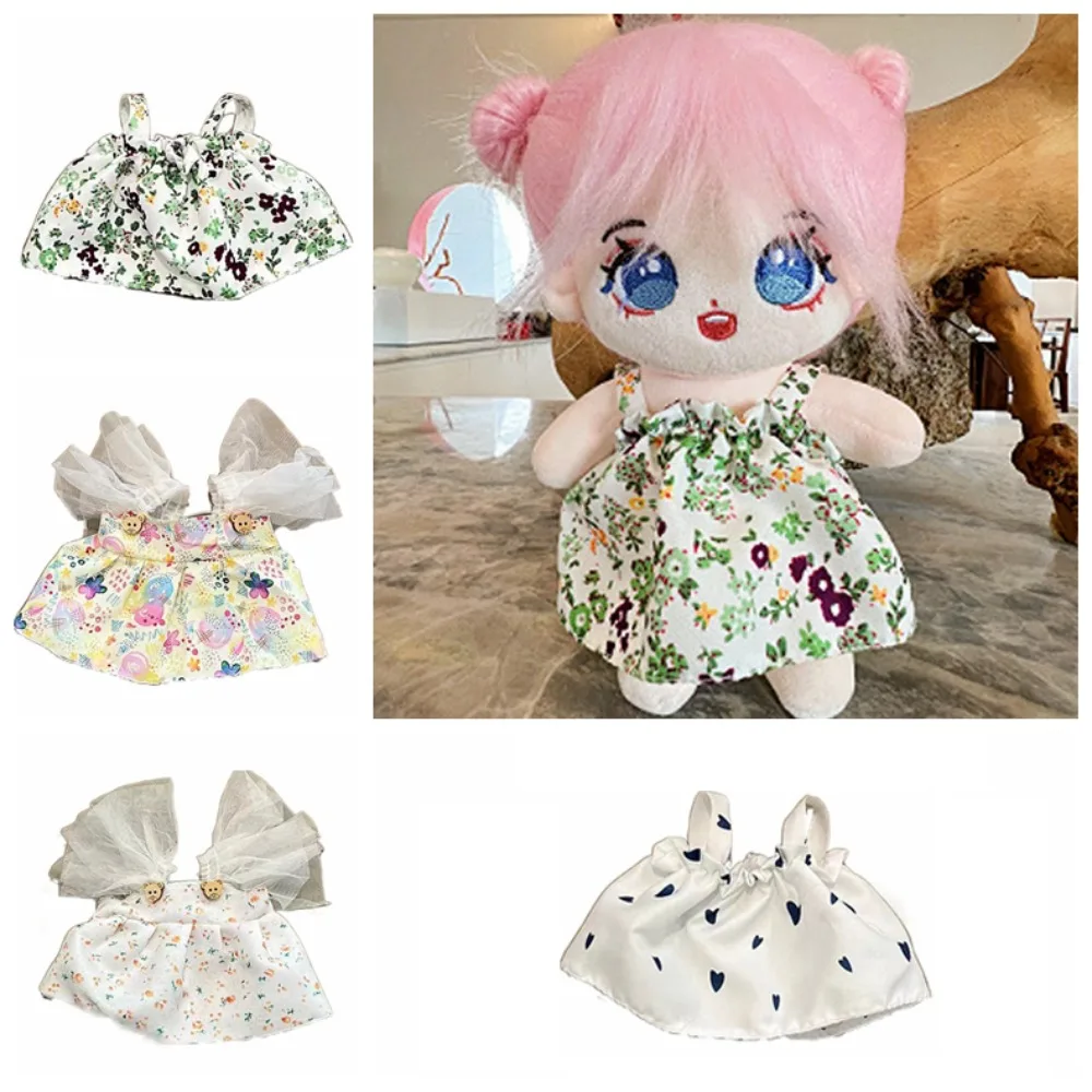 Vestido suspensor 20cm, roupas de boneca de algodão, roupas diy, vestido de boneca estrela, mini adorável, sem atributos, saias de bonecas