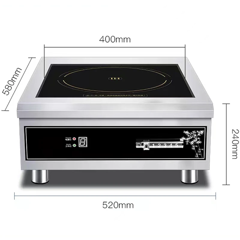 

Electric Commercial Induction Hob 380V 8000 Watt High Power Flat Stove