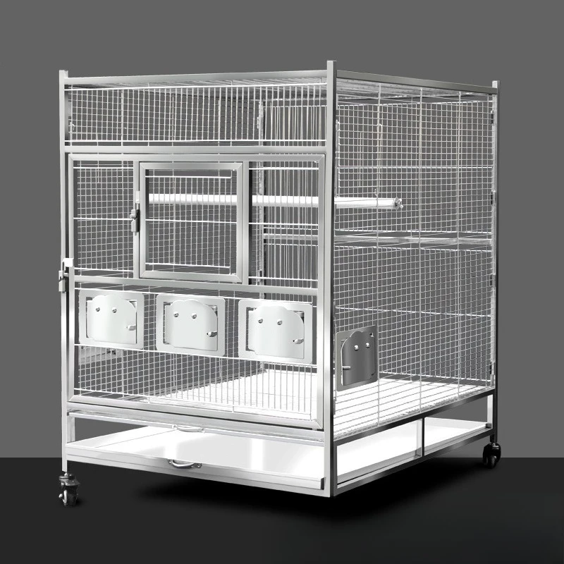 

Stainless steel metal parrot bird cage extra large parrot bird cage villa parrot breeding cage