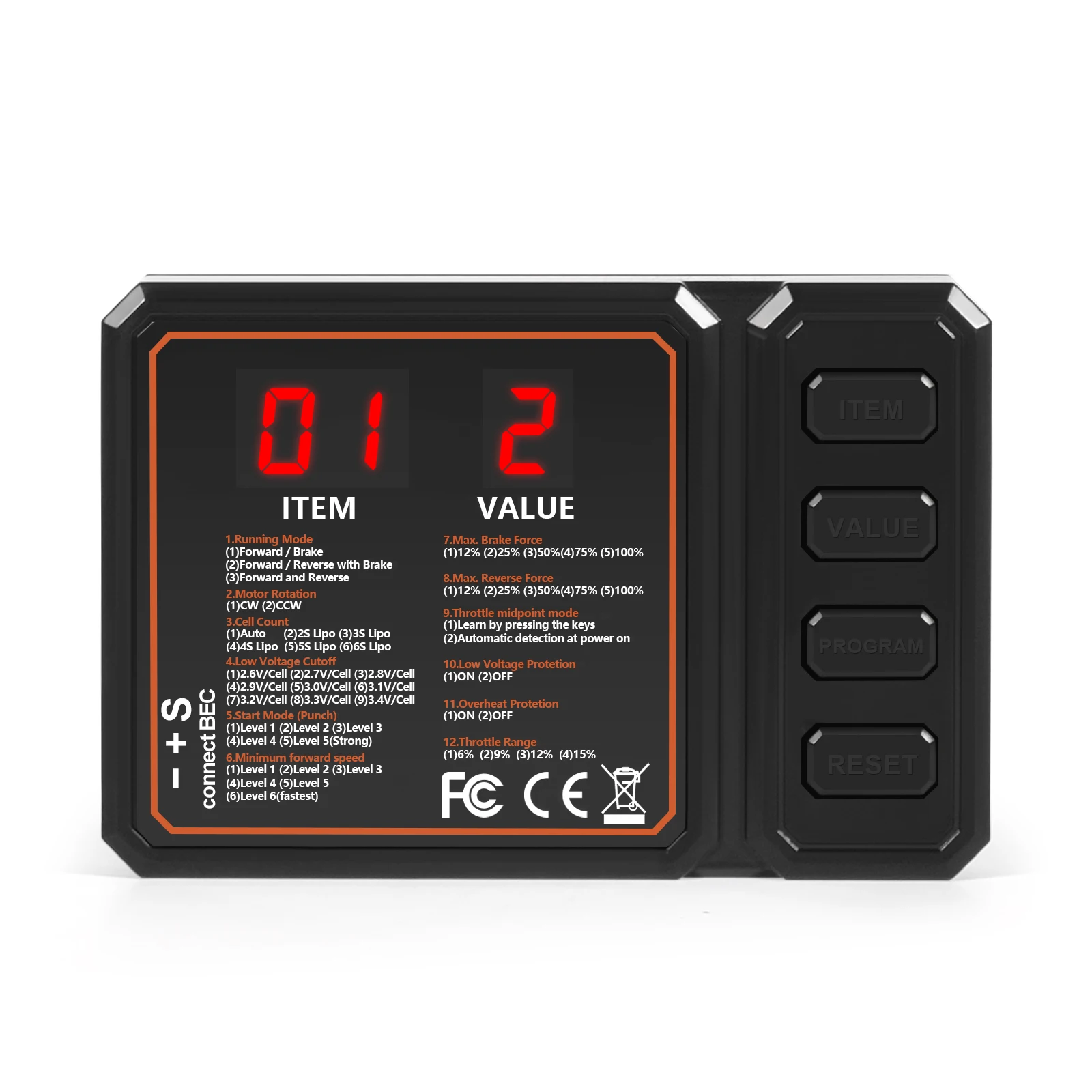 YSIDO RC Deel Waterdichte F540 3000KV 4370KV Borstelloze Motor W/60A ESC voor Wltoys 144001 124019   RC 124018   Vrachtwagenbuggy
