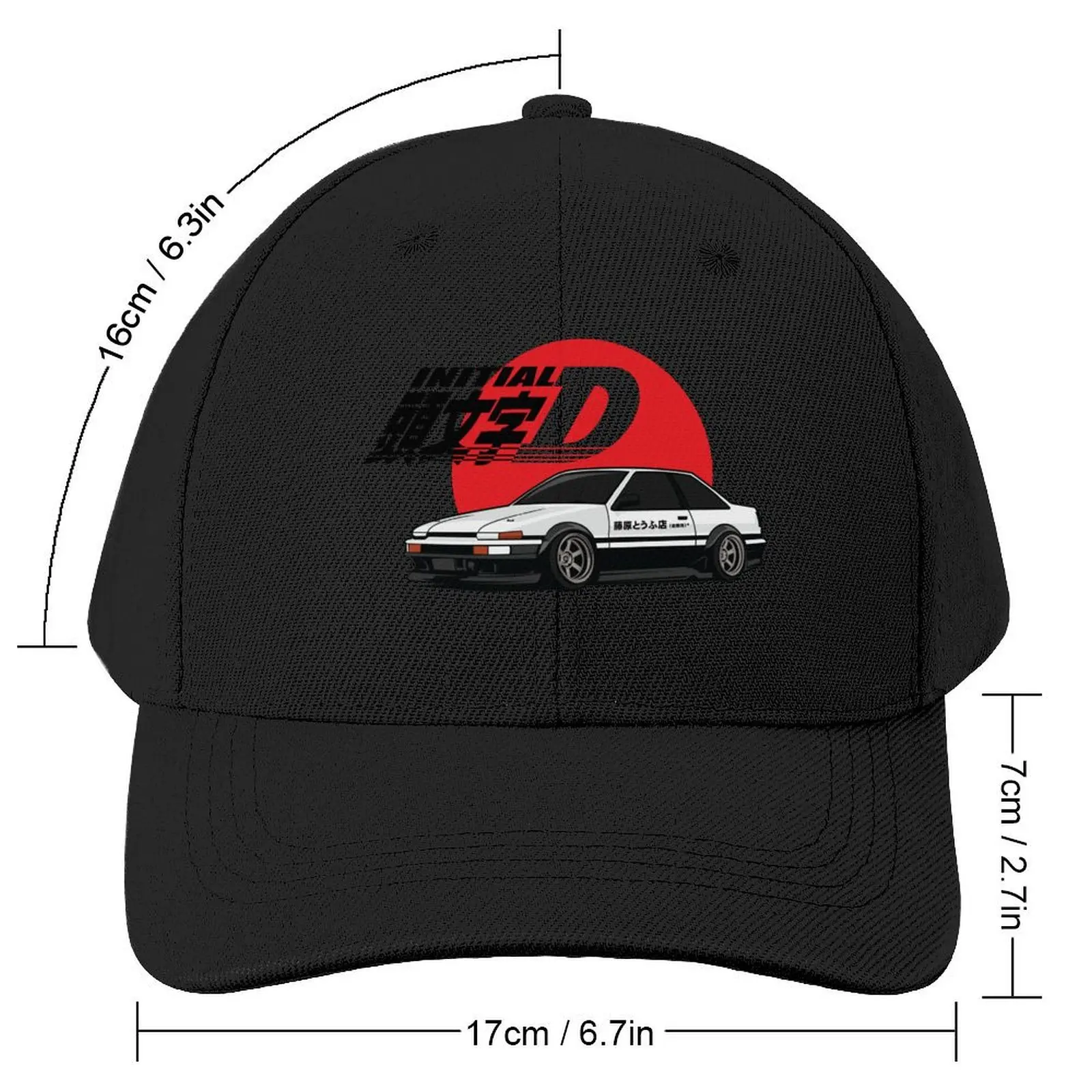 Takumi Fujiwara Trueno AE86 Classic T-shirt Baseball Cap Cosplay Kids Hat Men Luxury Brand Women's