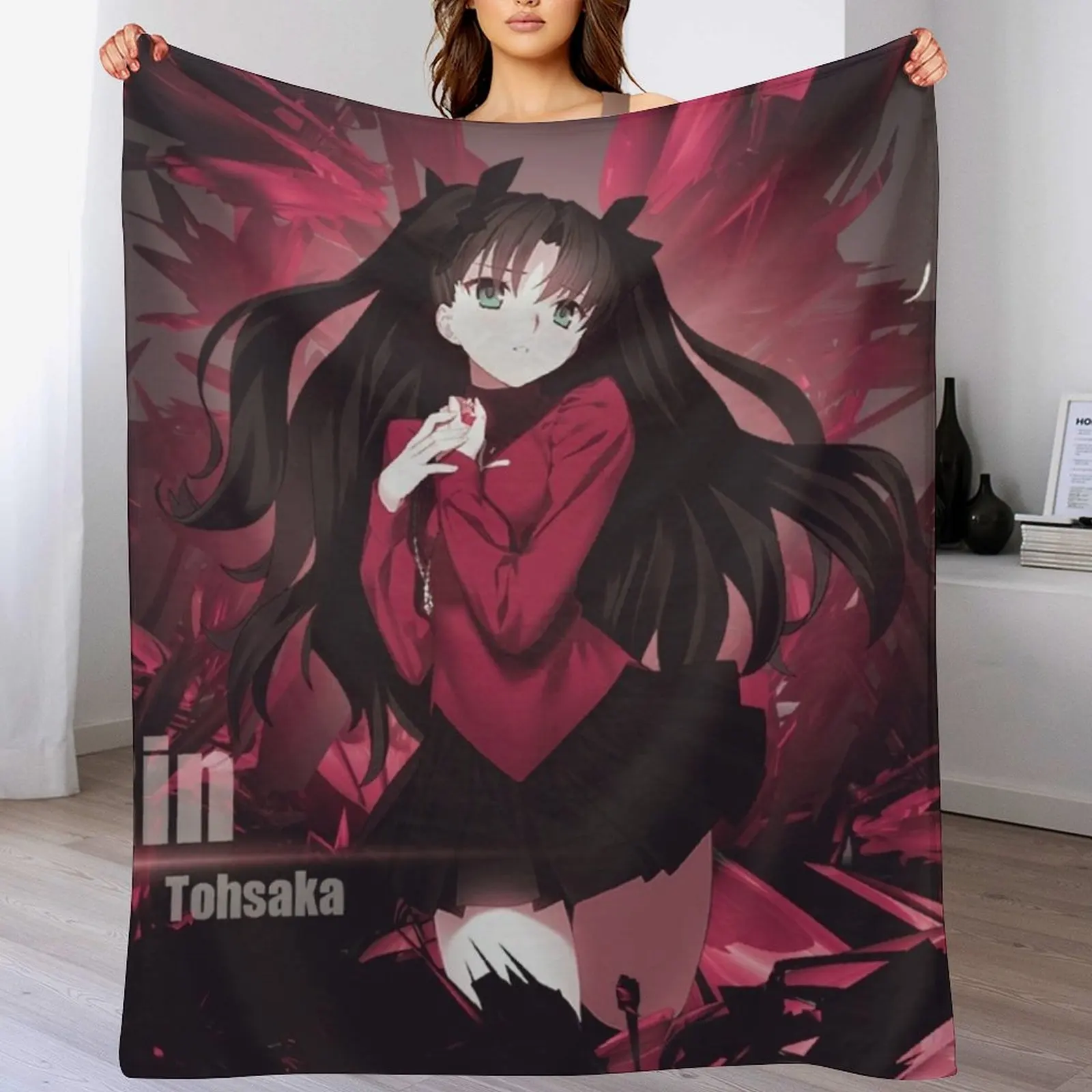 

Tohsaka Rin 2 Throw Blanket Summer Beddings for winter For Sofa Thin Plush Blankets