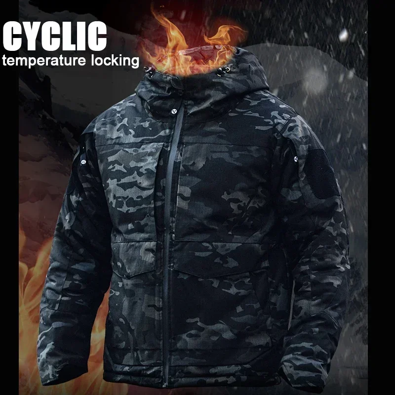 KIICEILING M65 Winter Warm Waterproof Jacket Windbreakers Tactical Hunting Camping Hiking Down Jackets For Men Parkas Coat