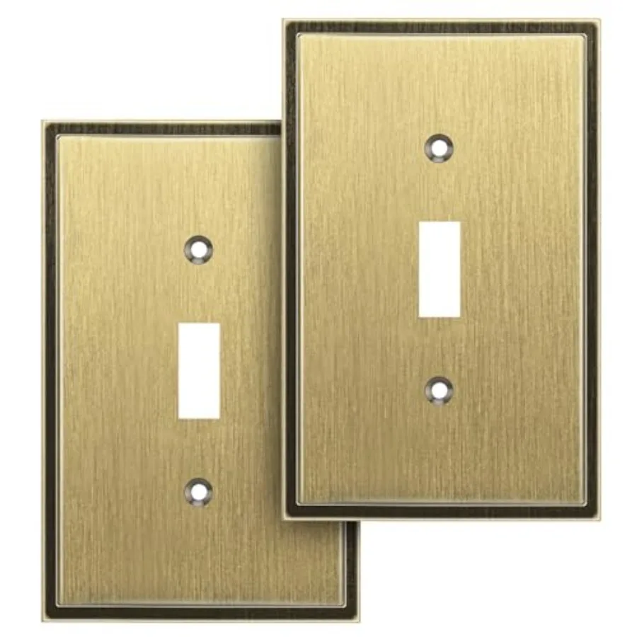 

Soft Modern Decorative Wall Plate Switch Plate Outlet Cover Single Toggle 2PK