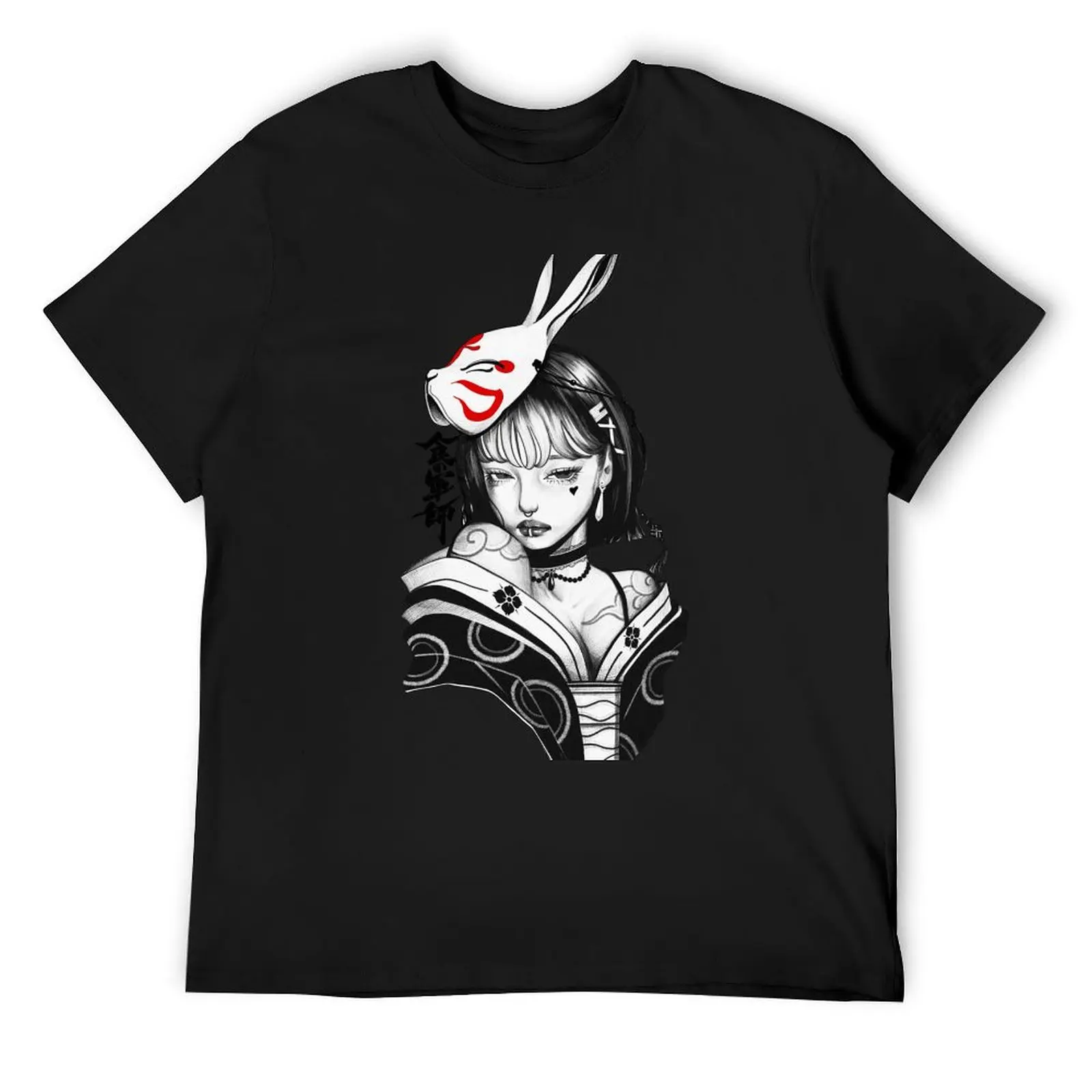 

Japanese Fox Mask Beauty Girl Urban Modern Style T-Shirt graphic t shirts vintage shirts graphic man t shirt outfits for men