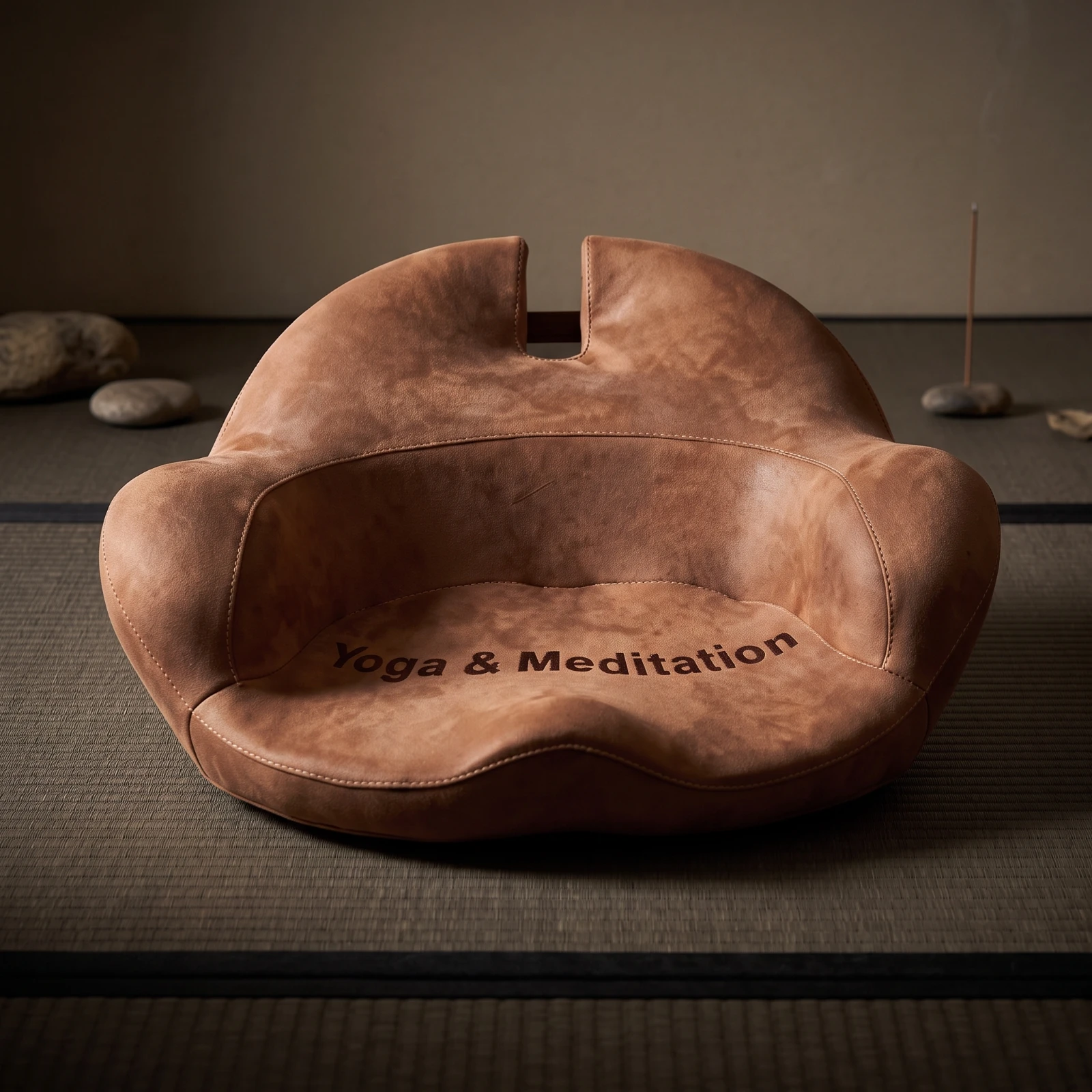 Meditation Cushion Memory Foam Floor Cushion with Backrest Zabuton Contoured Seat Suede-Like for Meditators