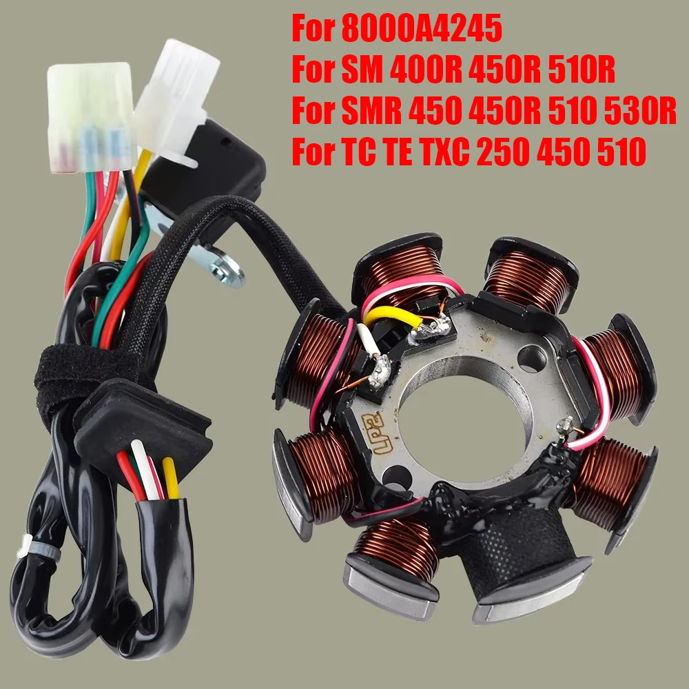 

Катушка статора для Husqvarna TC TE TXC 250 450 510 310 SM SMR 400R 450R 510R 530R 8000A4245 8000A4257 8000A4265 8A00A4265 80B099174