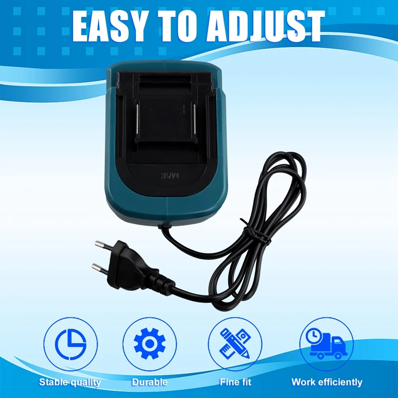 100V-240V Portable Li-Ion Battery Charger Power Tool Mini Compact For Makita 18V 21V Lithiumy Ion Battery EU Plug