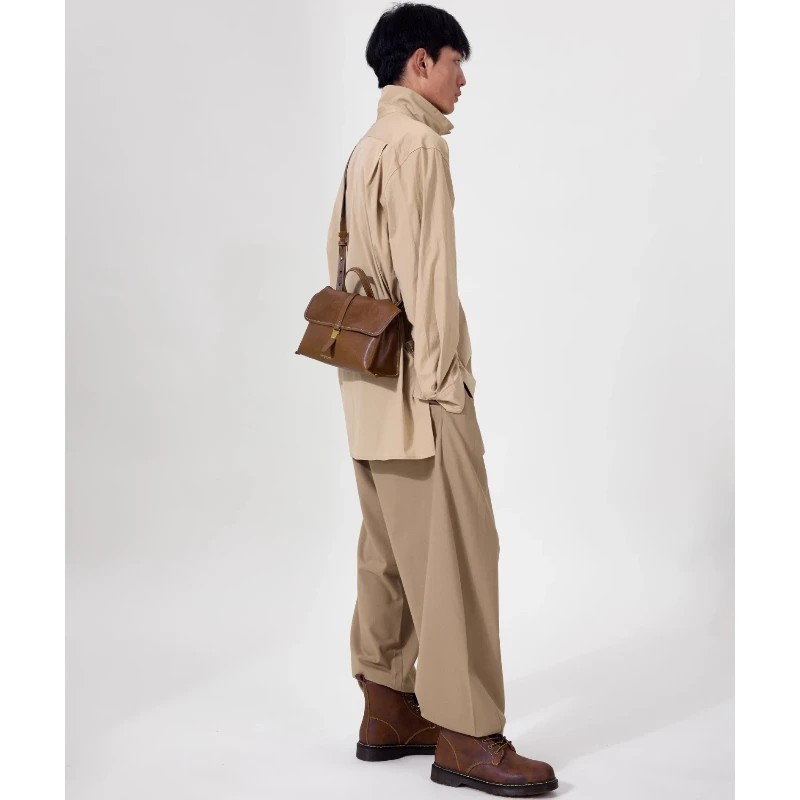 Songmont Traveling Small Crossbody Bag Vegetable Tanned Cowhide Shoulder Crossbody Bag