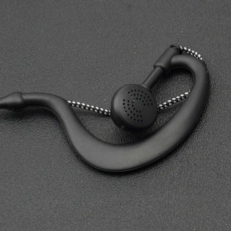 2-контактный наушник гарнитура микрофон для радио безопасность рация Высокое качество ушной крючок Наушники внутренняя связь для BAOFENG UV5R