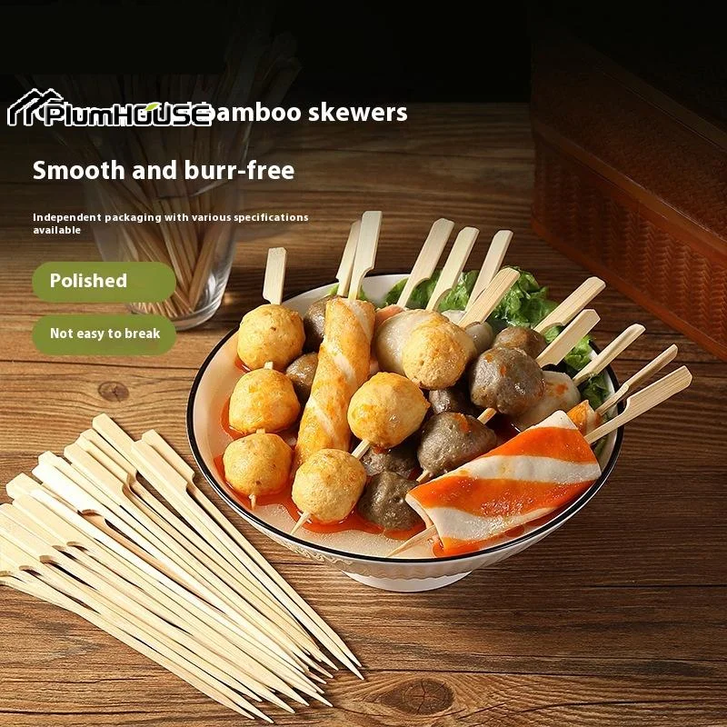 100 قطعة أسياخ من الخيزران كوكتيل يختار المسواك الفاخرة للمقبلات أعواد الطعام الفاكهة شواء مشروبات الحفلات الشوك القابل للتصرف #2