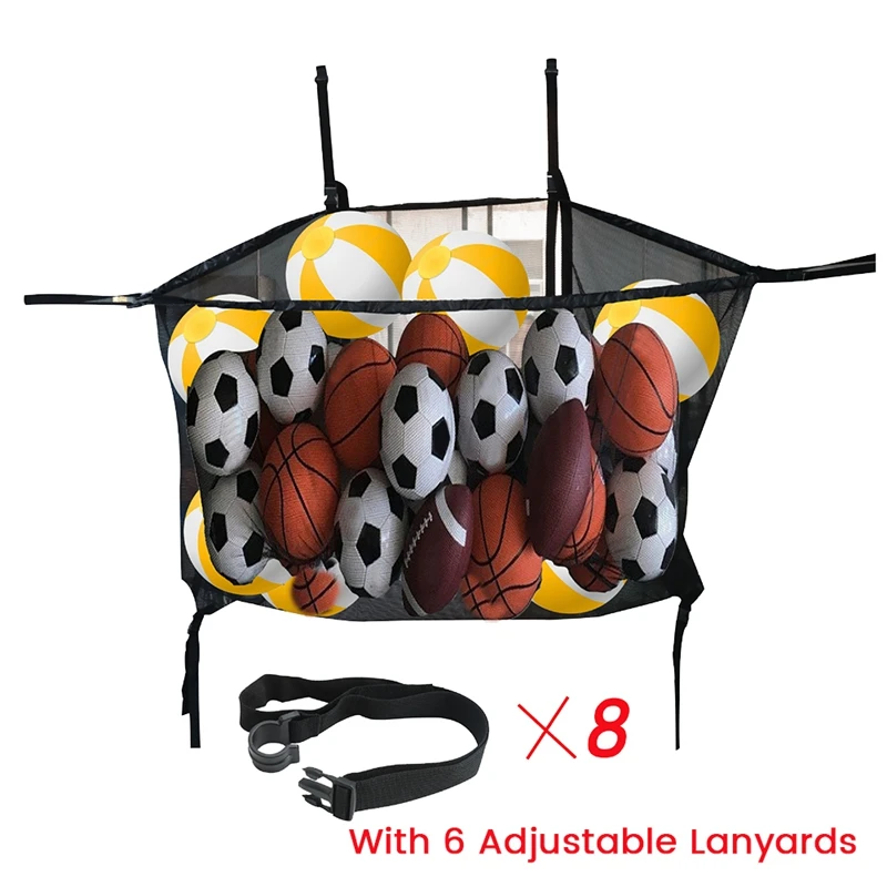 ELOS-Pool Float Organizer Storage Bag,Adjustable Net For Toys Pool Noodles Floats Inflatable Rafts Basketball Accessories